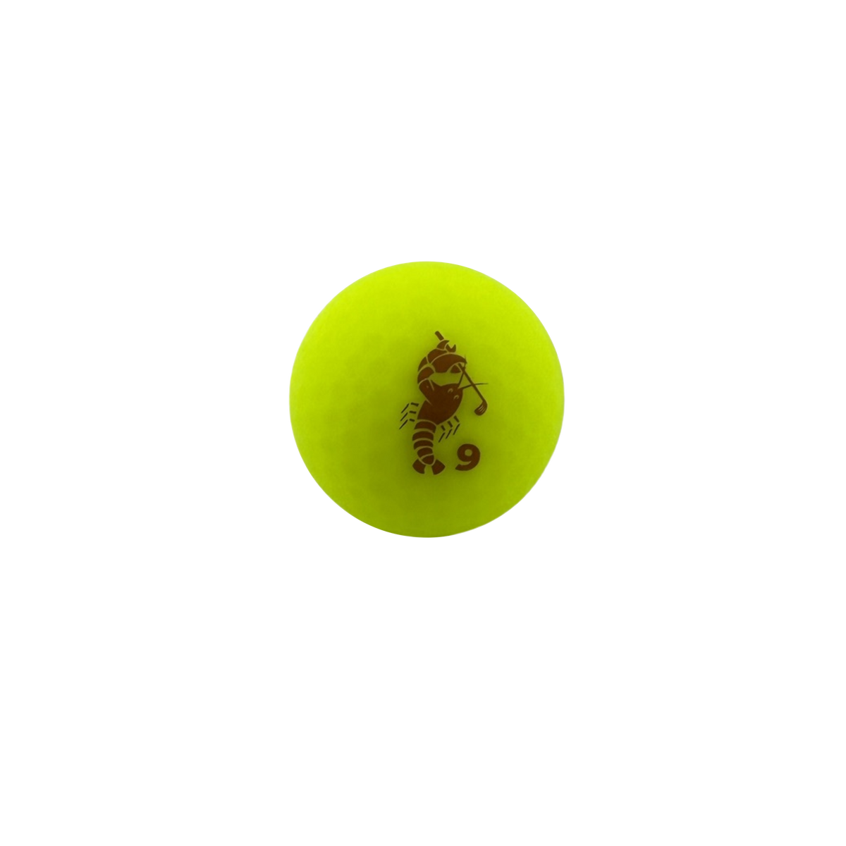 Yellow Lobbie BOLD golf ball, the base for personalised golf balls with text