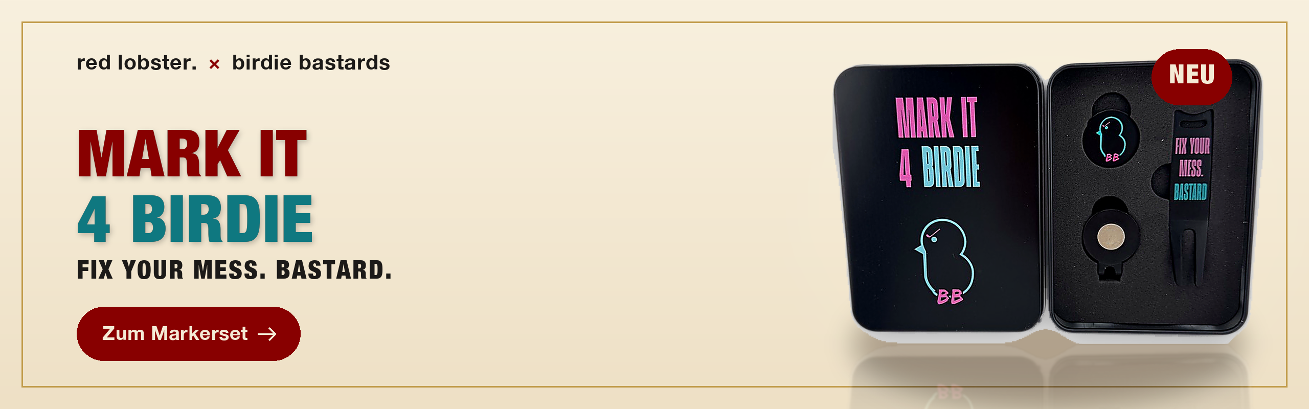 Red Lobster × Birdie Bastards – Neu: Birdie Bastards Markerset, jetzt im Shop
