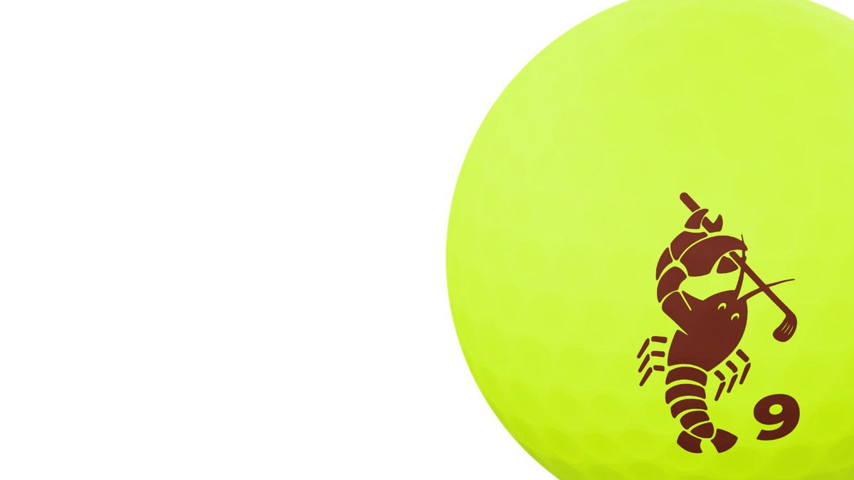 Golfball Lobbie BOLD in Gelb, Nahaufnahme