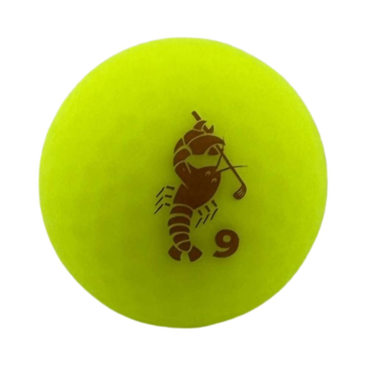 Lobbie BOLD Golfball in Gelb, Nahaufnahme