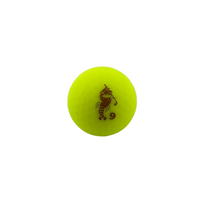 Gelber Golfball Lobbie BOLD, Grundlage für personalisierte Golfbälle mit Text