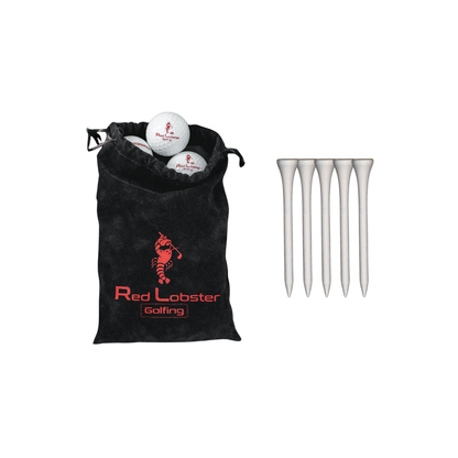 Lobbie PURE Testpaket: Samtsäckchen mit drei Golfbällen und fünf Bambus-Tees