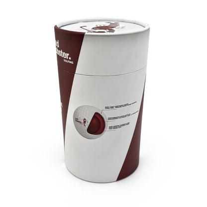 Lobbie PURE Geschenk-Tube mit aufgedruckter Schnittgrafik: 3-teiliger Golfball mit Urethan-Cover, Mantel und Kern